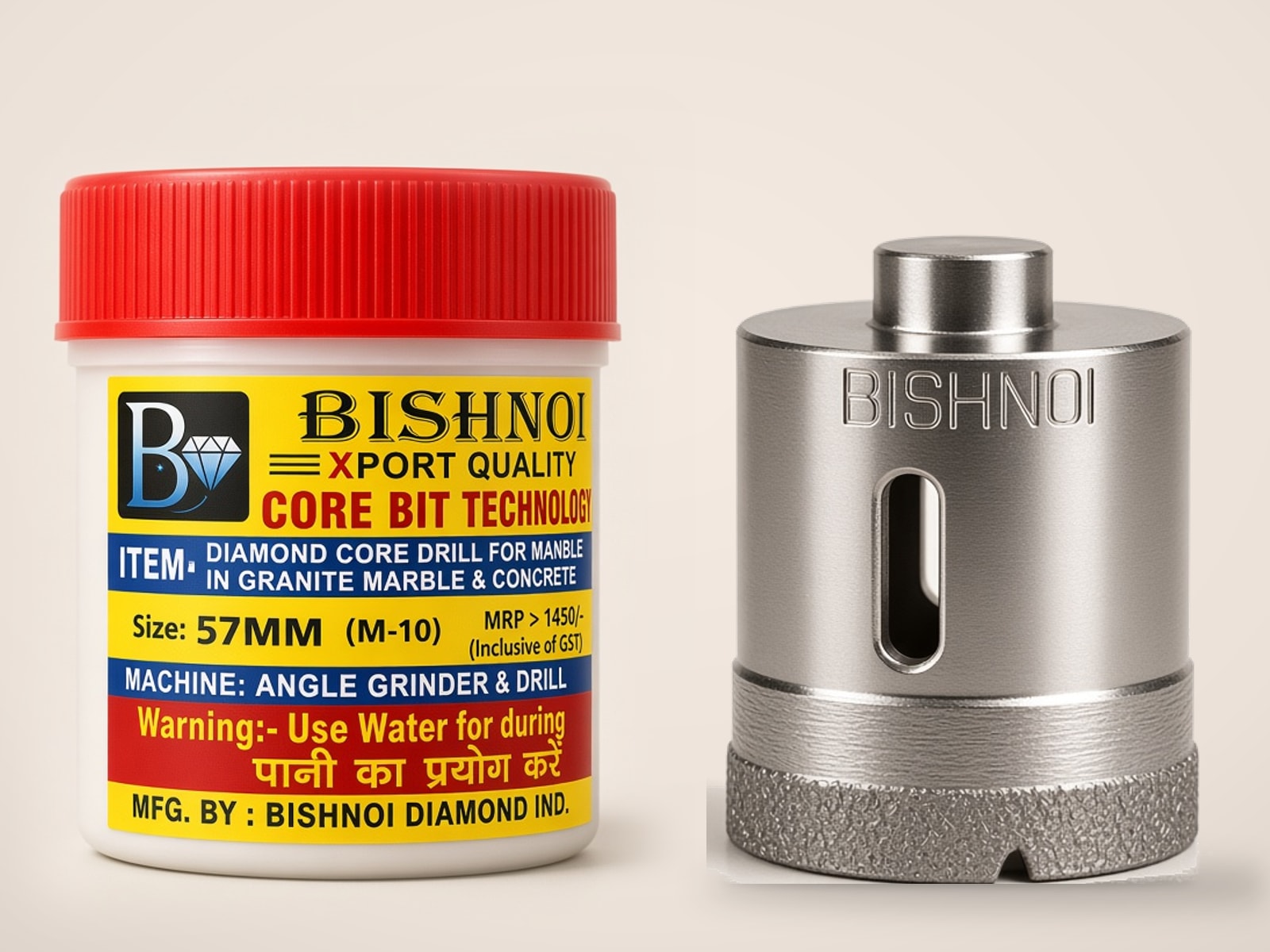 Bishnoi 57 mm diamond core bit