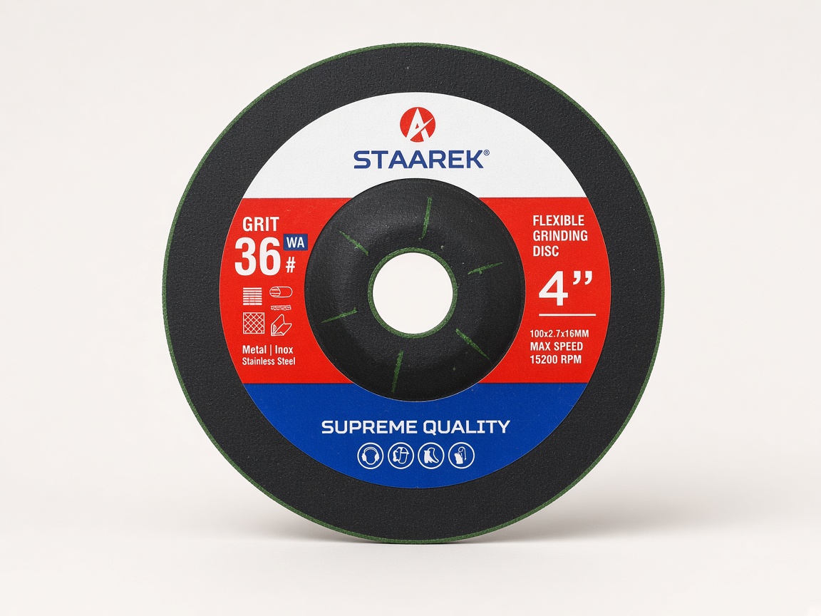 Staarek 4 inch flexible grinding disc 36 grit